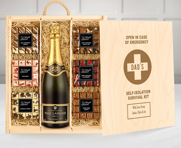 Get Well Soon Large Personalised Chocolate Tasting Experience With Champagne
